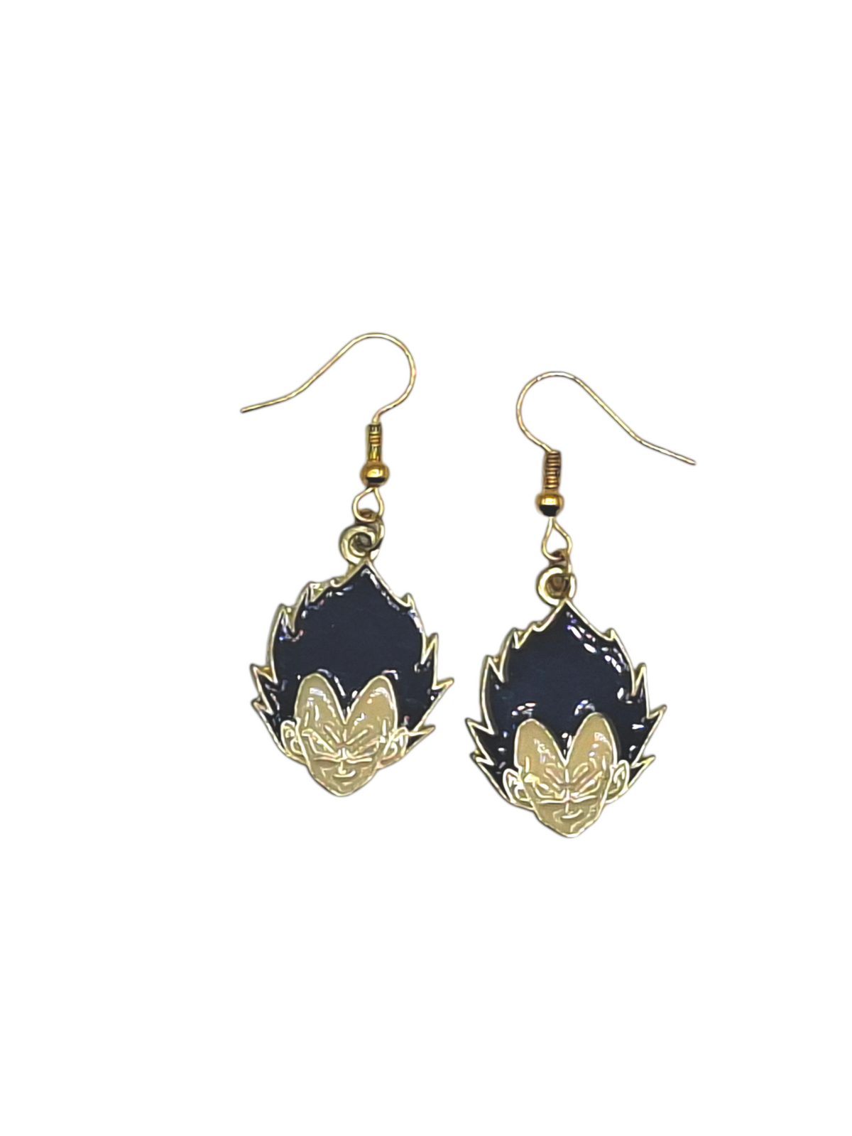 Boucles d’oreilles Vegeta – Portrait – Dragon Ball – Inox doré – Created Artisan
