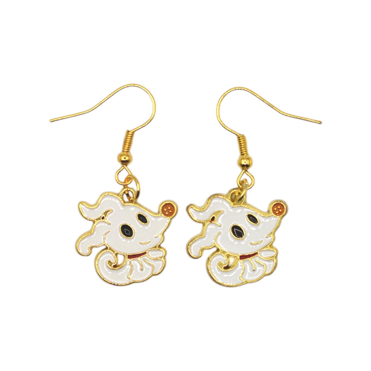 Zero The Nightmare Before Christmas earrings – gold-tone hooks – Created Artisan