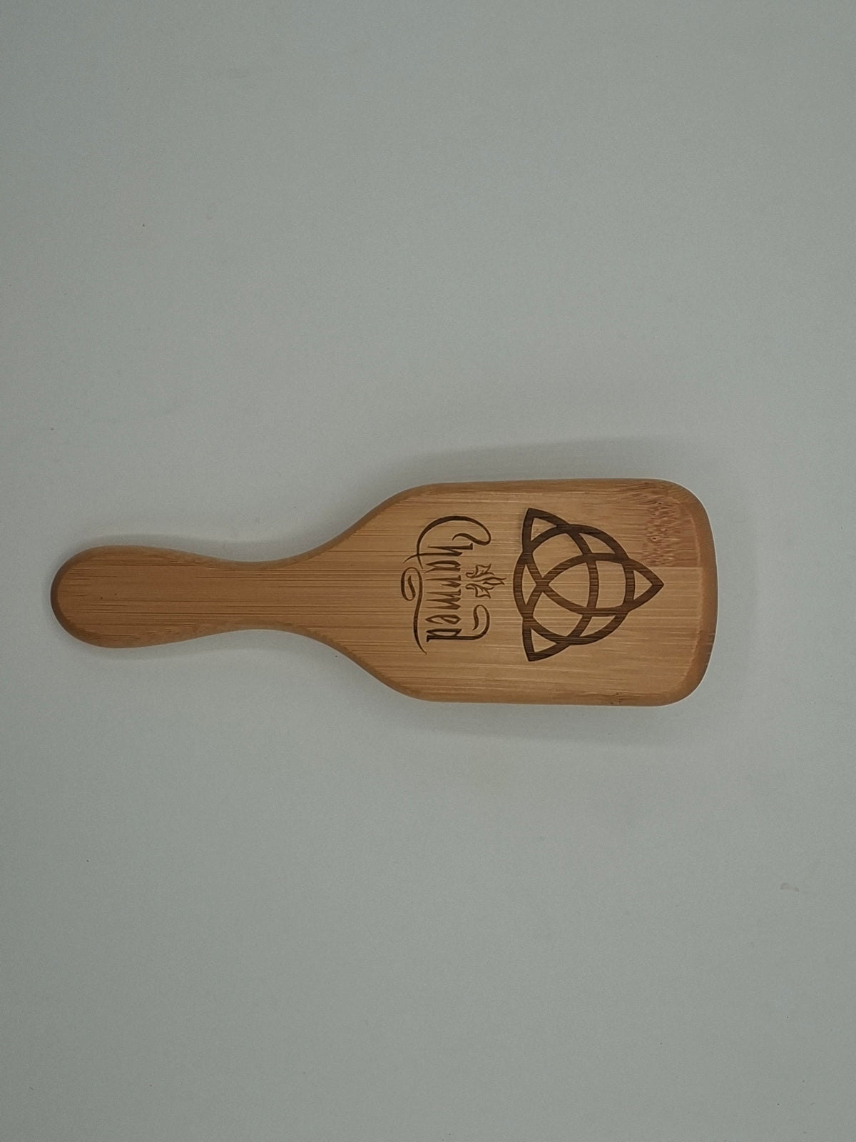 Engraved bamboo hairbrush – Charmed