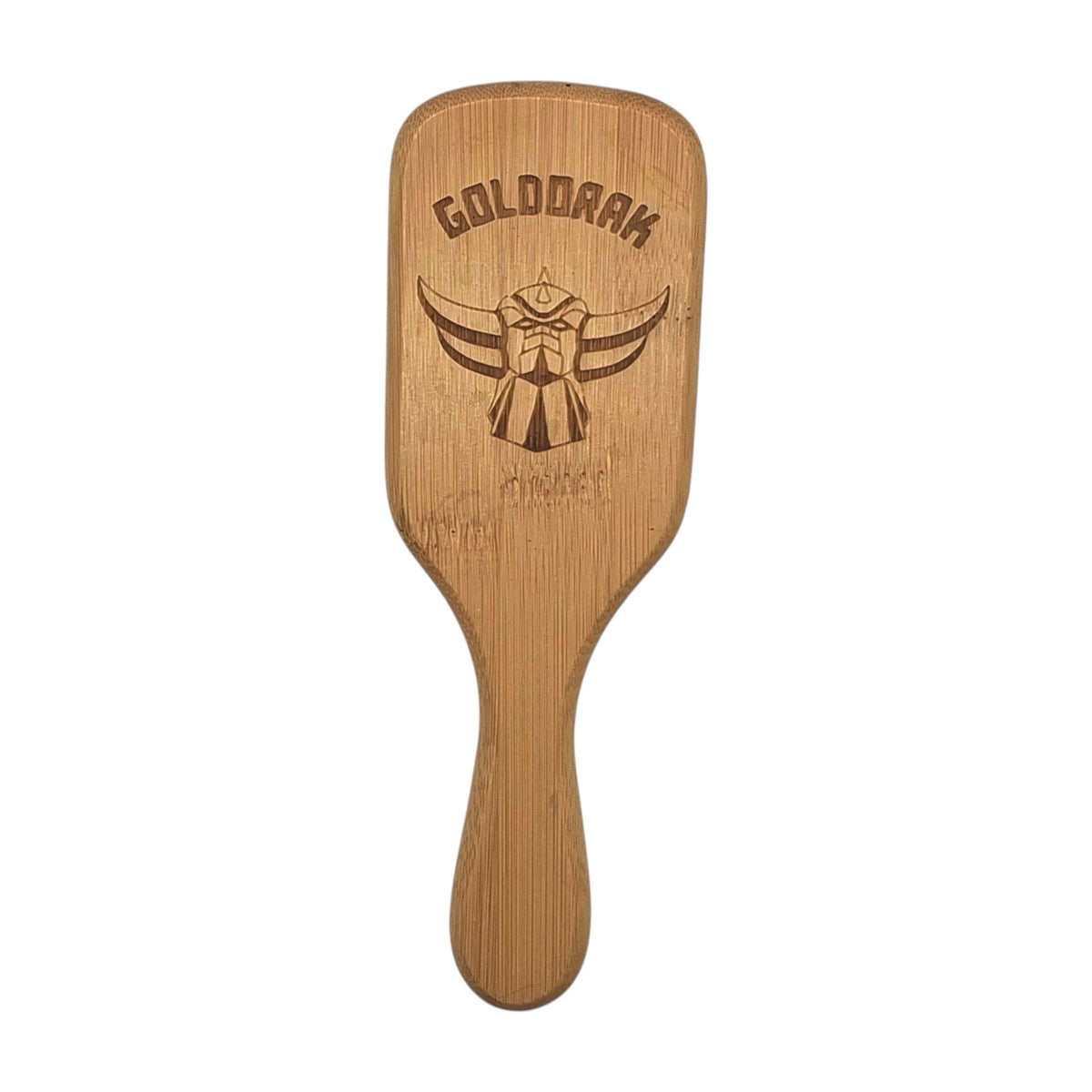 Brosse à cheveux en bambou gravée inspirée de Goldorak