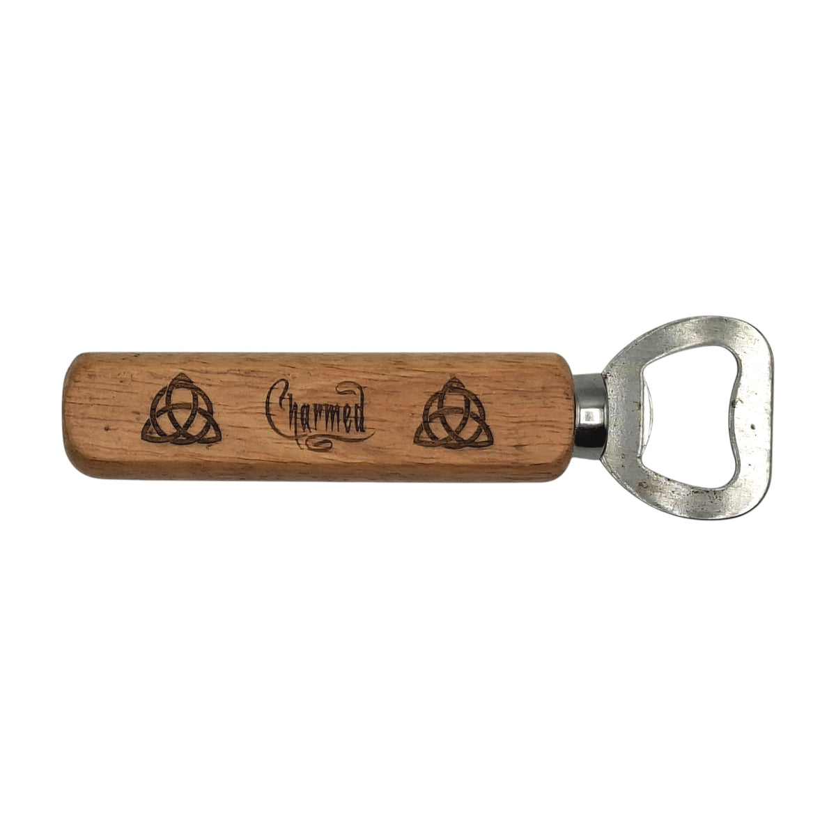Décapsuleur en bois gravé inspiré de Charmed