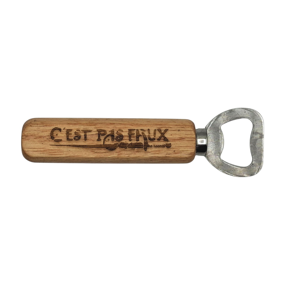Décapsuleur en bois gravé inspiré de Kaamelott – C’est pas faux