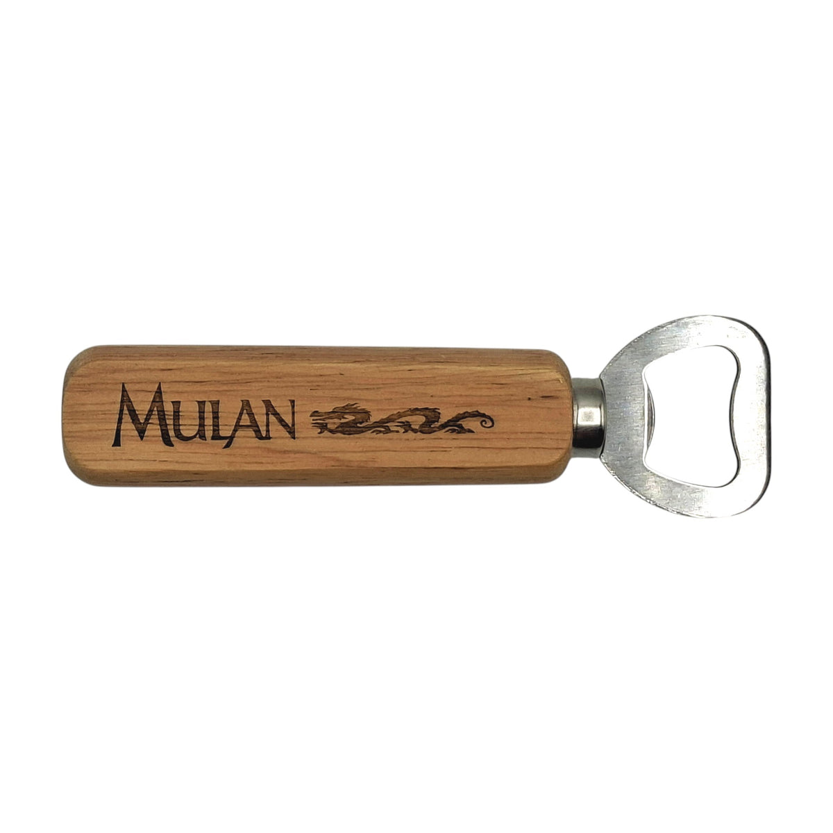 Décapsuleur en bois gravé inspiré de Mulan