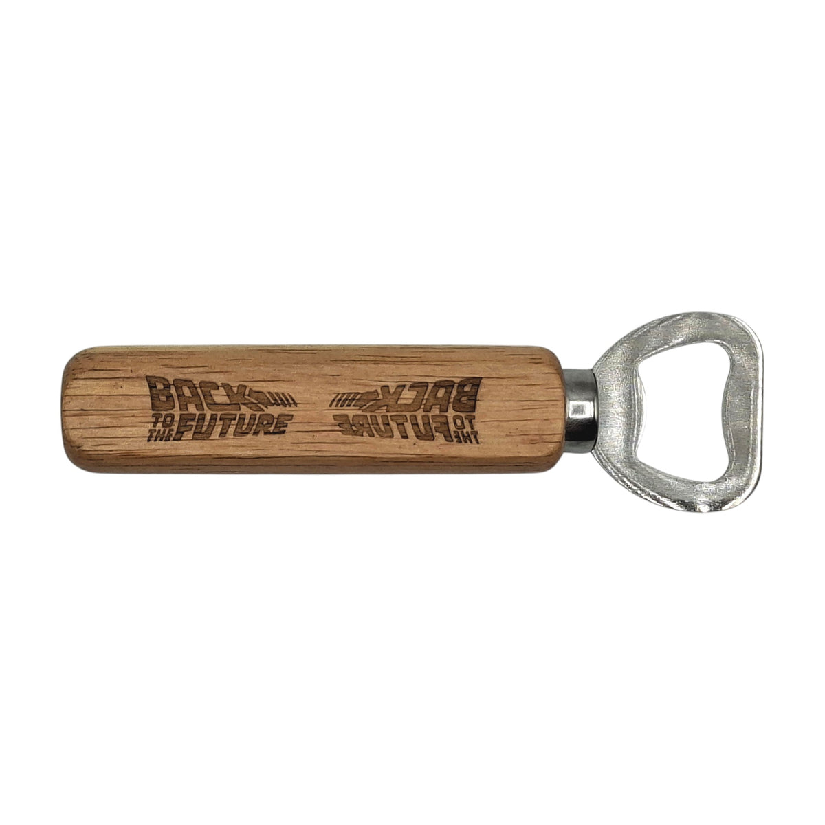 Décapsuleur en bois gravé inspiré de Retour vers le futur
