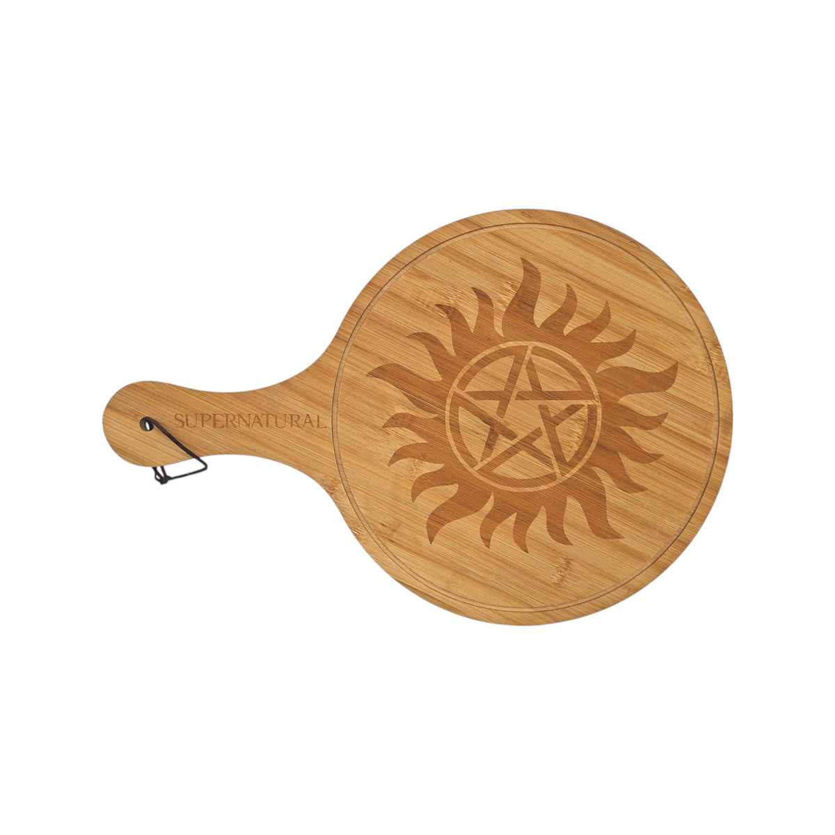 Planche à pizza en bambou gravée – Supernatural – Created Artisan
