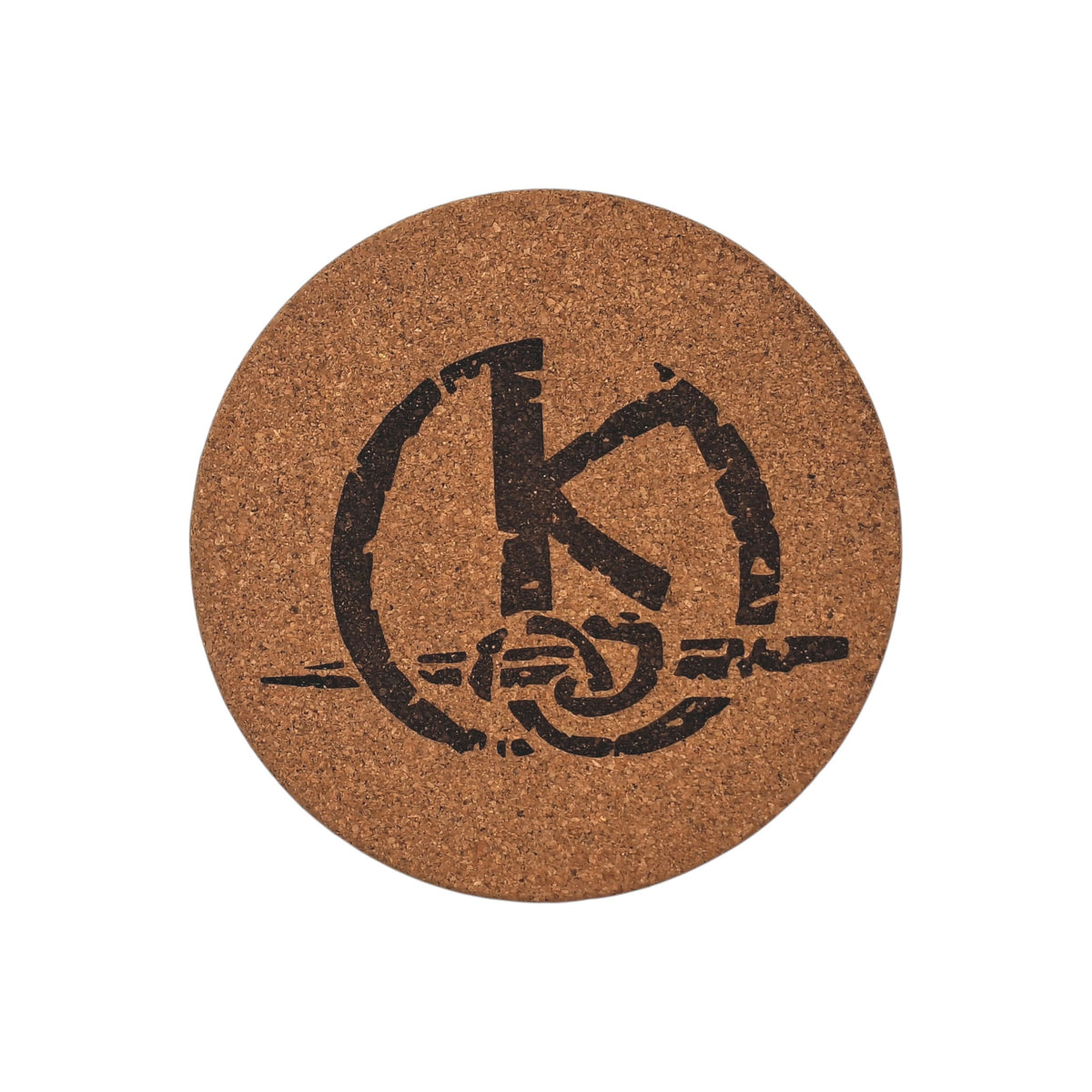Sous-plat en liège gravé – Logo Kaamelott – Created Artisan