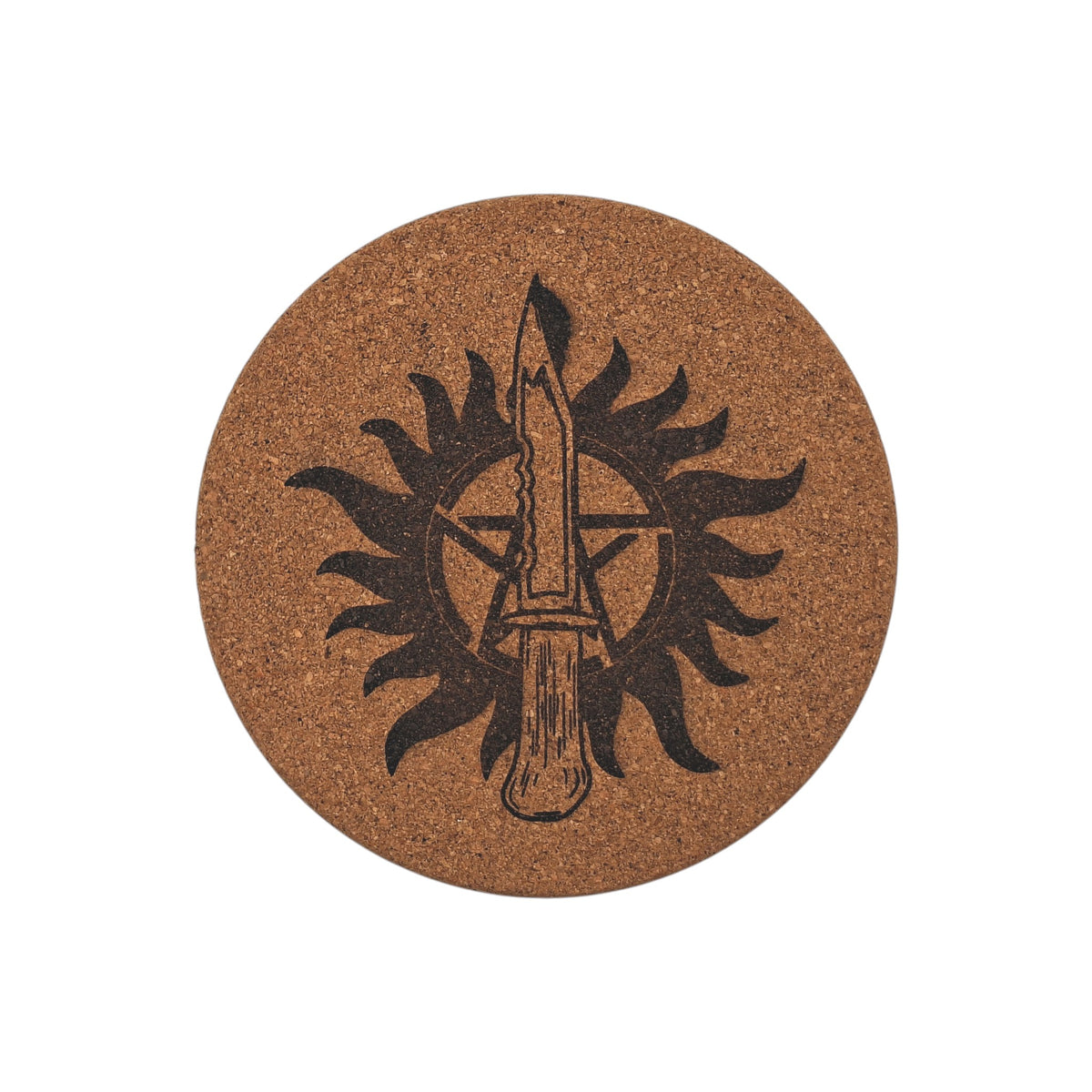 Sous-plat en liège gravé – Supernatural – Created Artisan