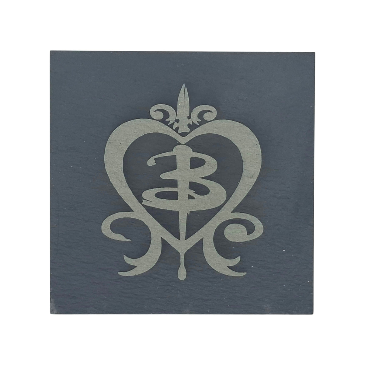 Sous-verre carré en ardoise gravée Buffy contre les vampires logo – Created Artisan