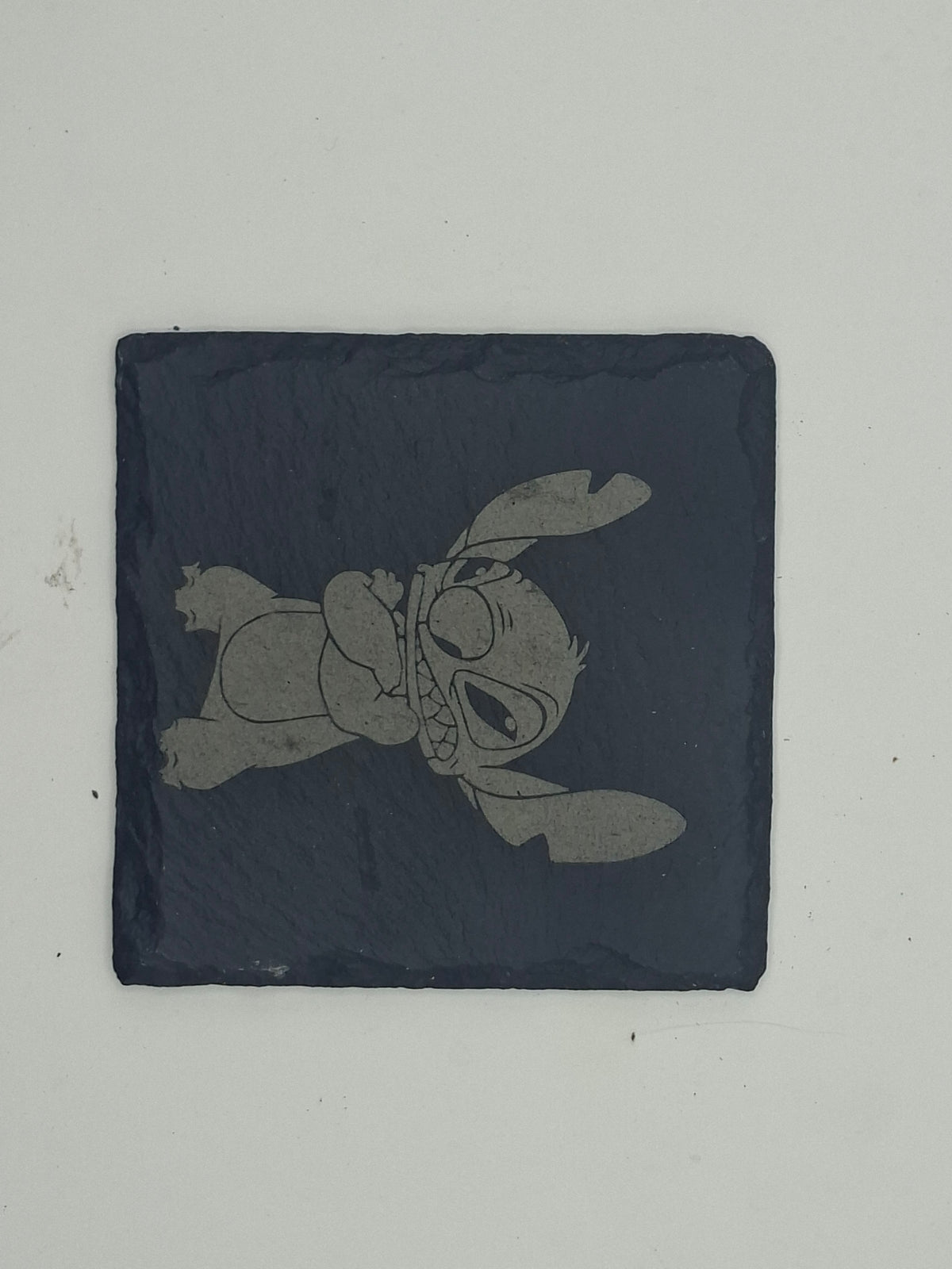 Sous-verre carré en ardoise gravée – Lilo & Stitch – Stitch