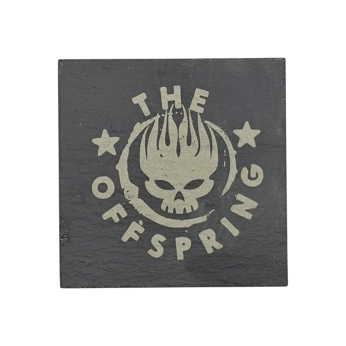 Sous-verre carré en ardoise gravée The Offspring – Created Artisan