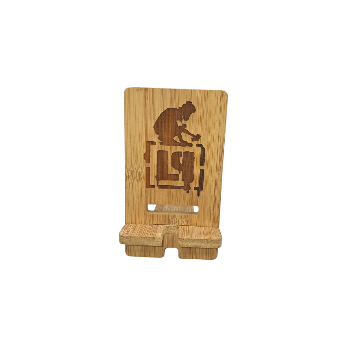 Support smartphone en bois gravé – Linkin Park – Created Artisan