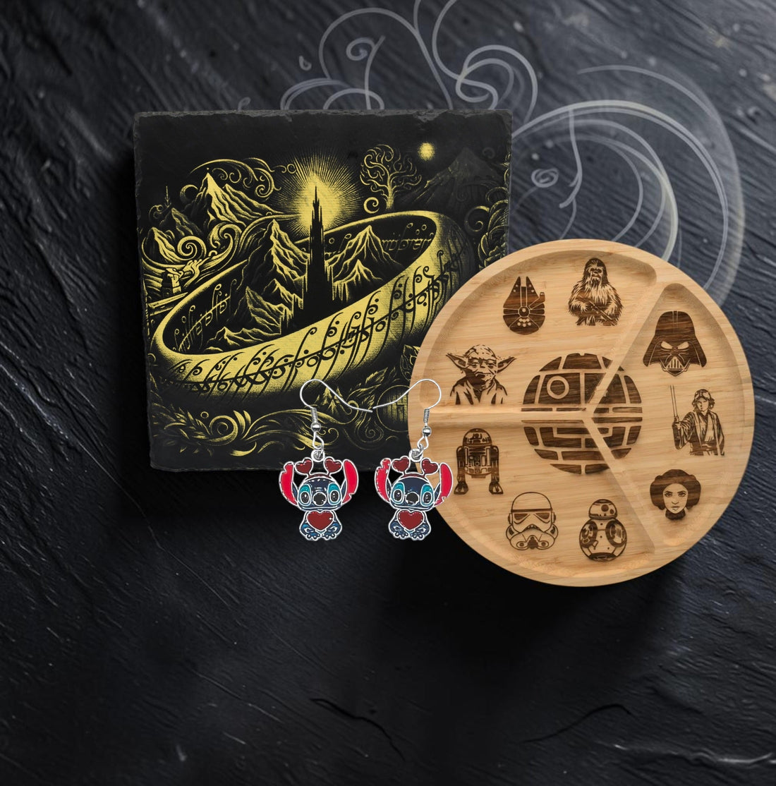 Créations pop culture en bois, ardoise et acier inoxydable de Created Artisan