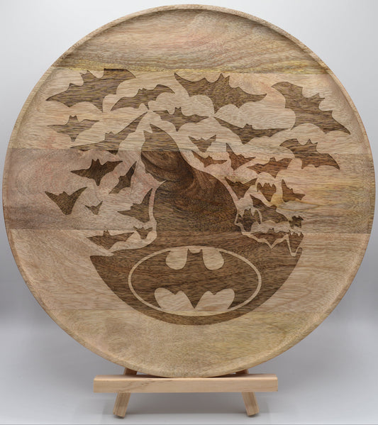 Plateau en bois gravé - Batman