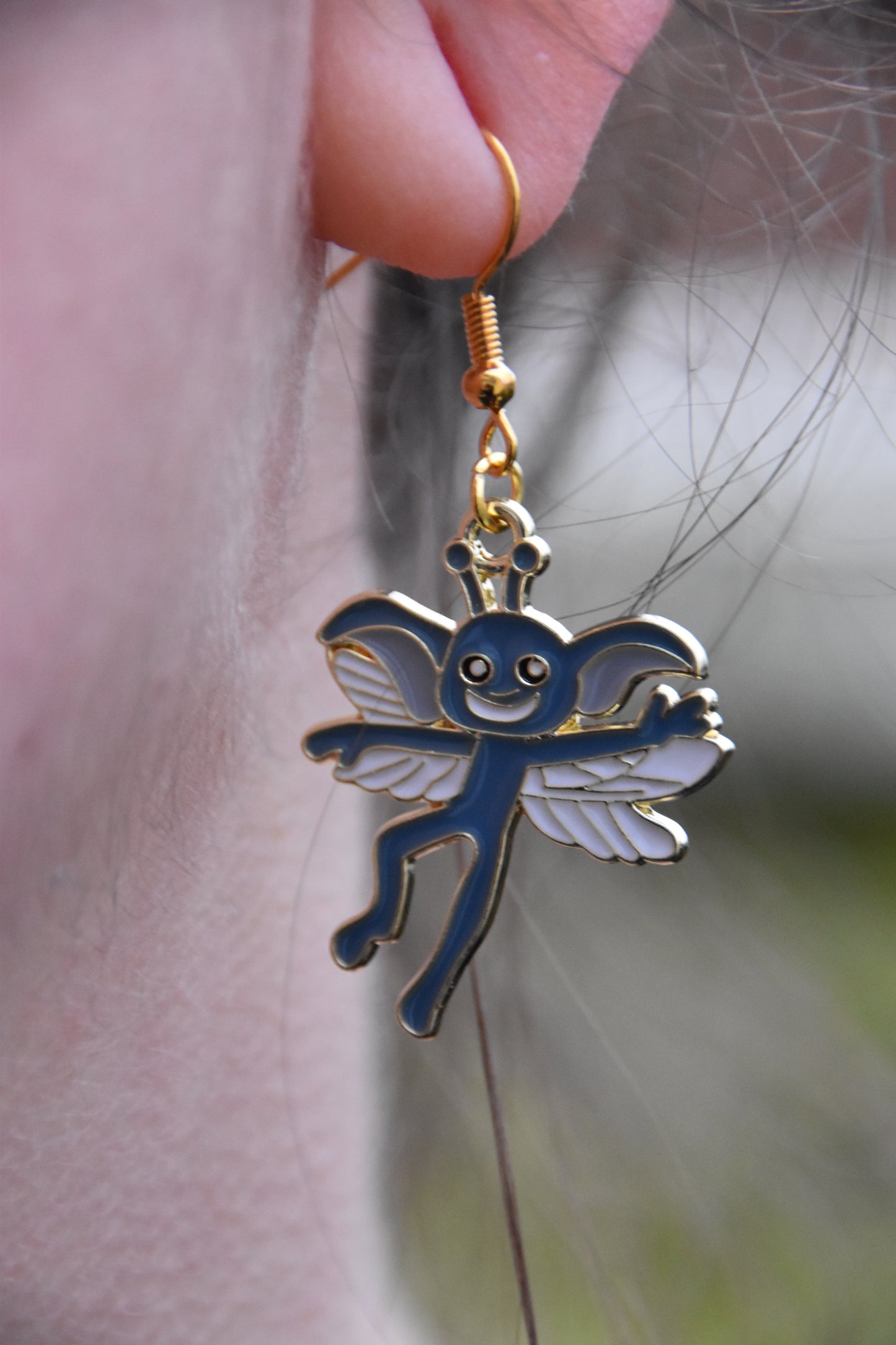 Boucles d’oreilles créature ailée – Inspiration fantasy – Acier inoxydable