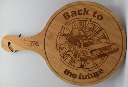 Planche à pizza en bois gravée – Back to the Future