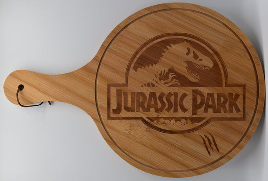 Planche à pizza en bois gravée – Jurassic Park