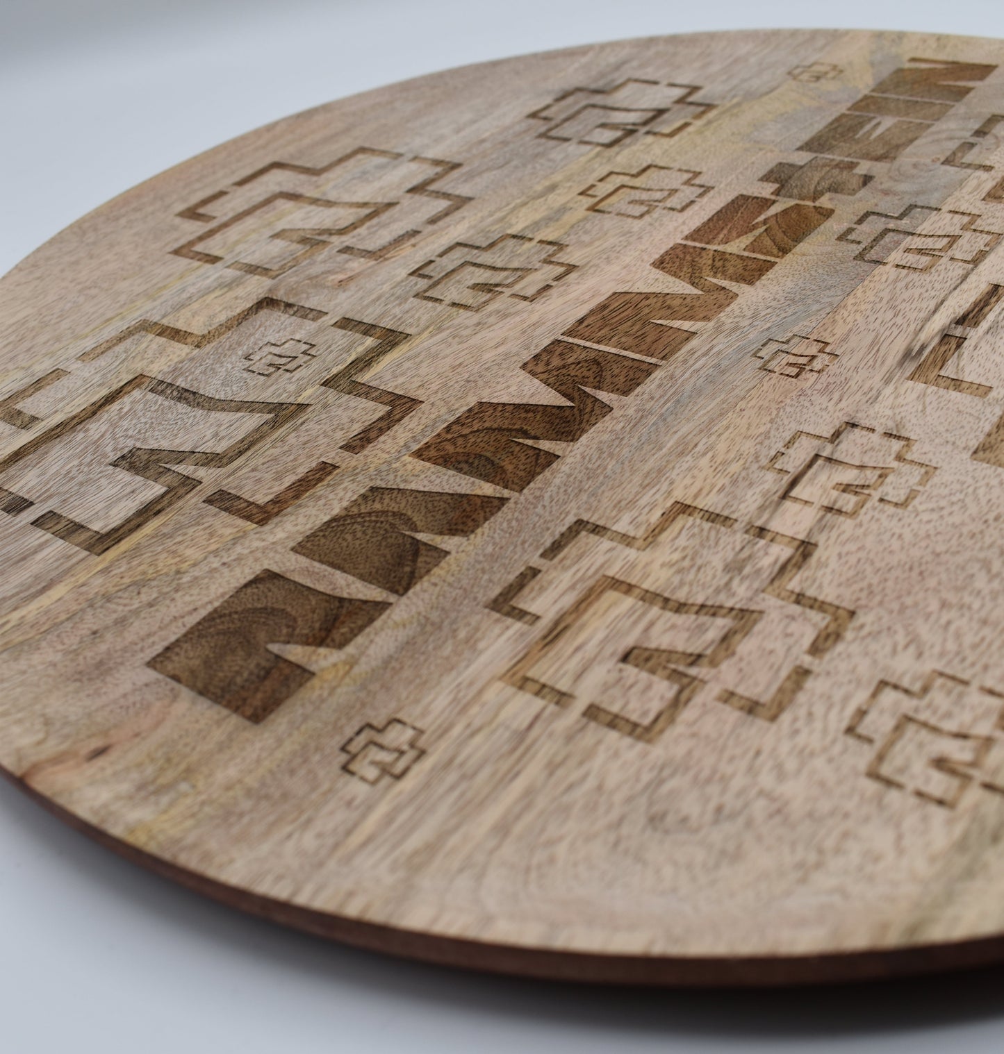 Plateau en bois gravé Rammstein logo
