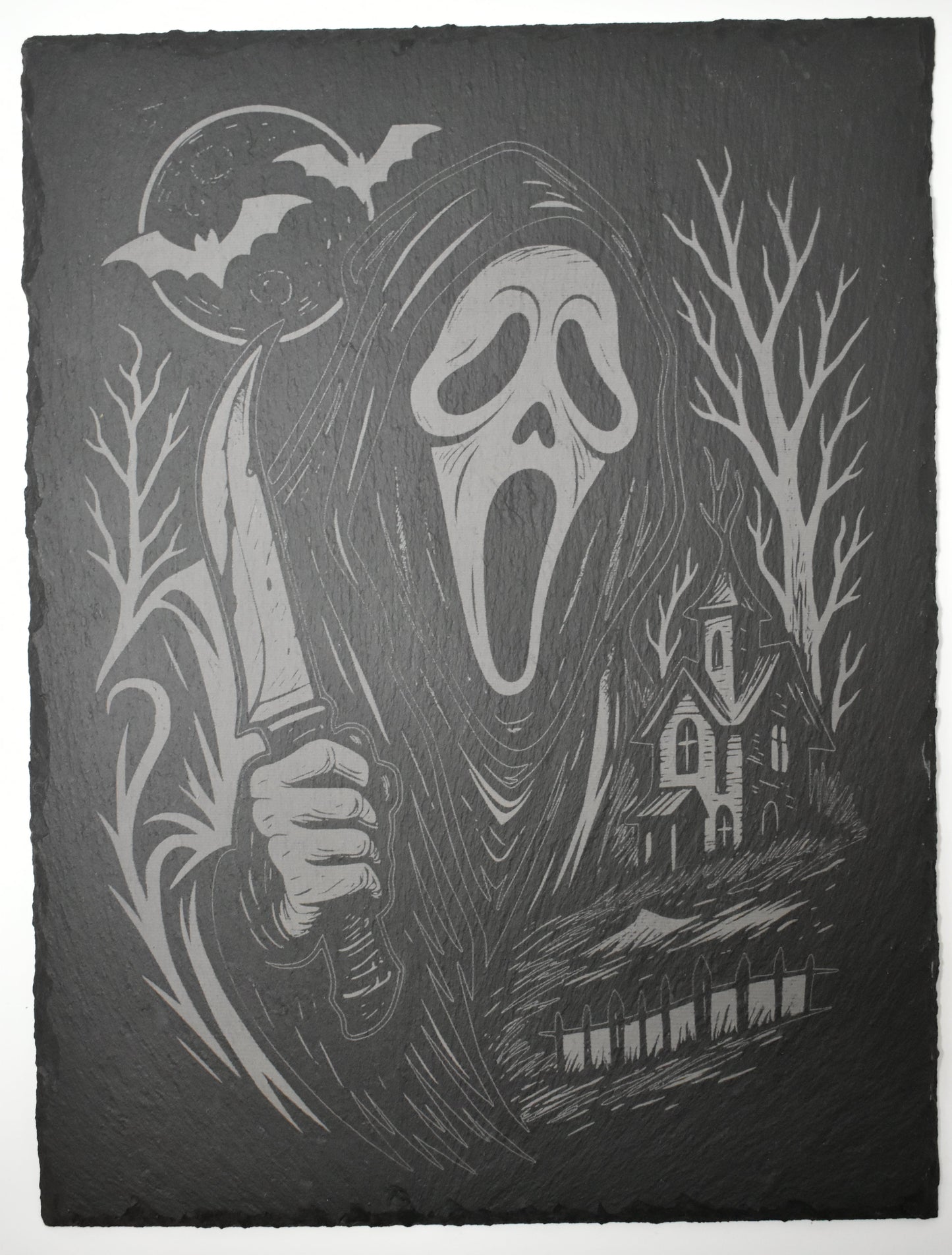 Ardoise décorative Ghost Masque Horreur 40x30 cm
