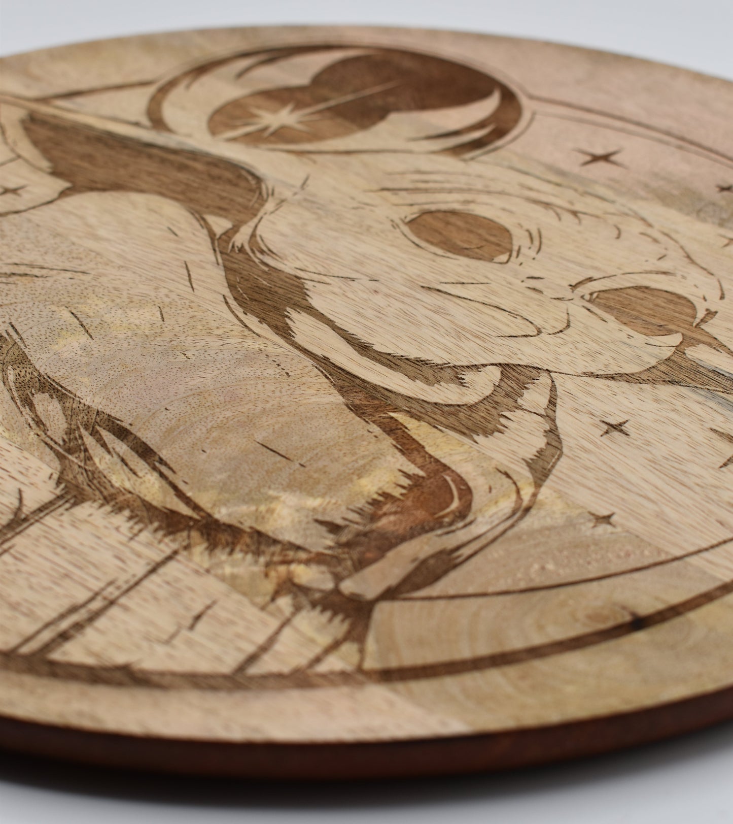 Plateau en bois gravé - Yoda