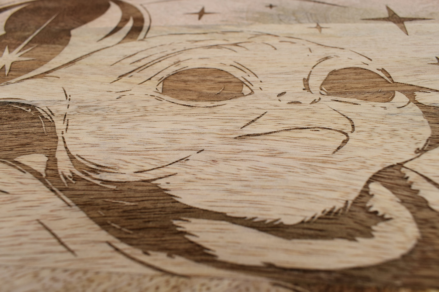 Plateau en bois gravé - Yoda
