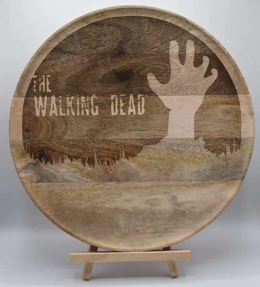 Plateau en bois gravé The Walking Dead