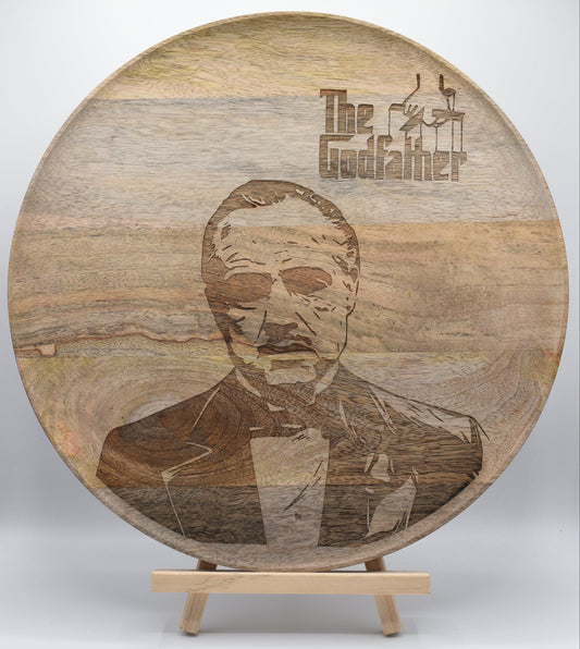 Plateau en bois gravé The Godfather