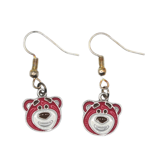 Boucles d’oreilles Lotso – Toy Story – crochets dorés – Created Artisan