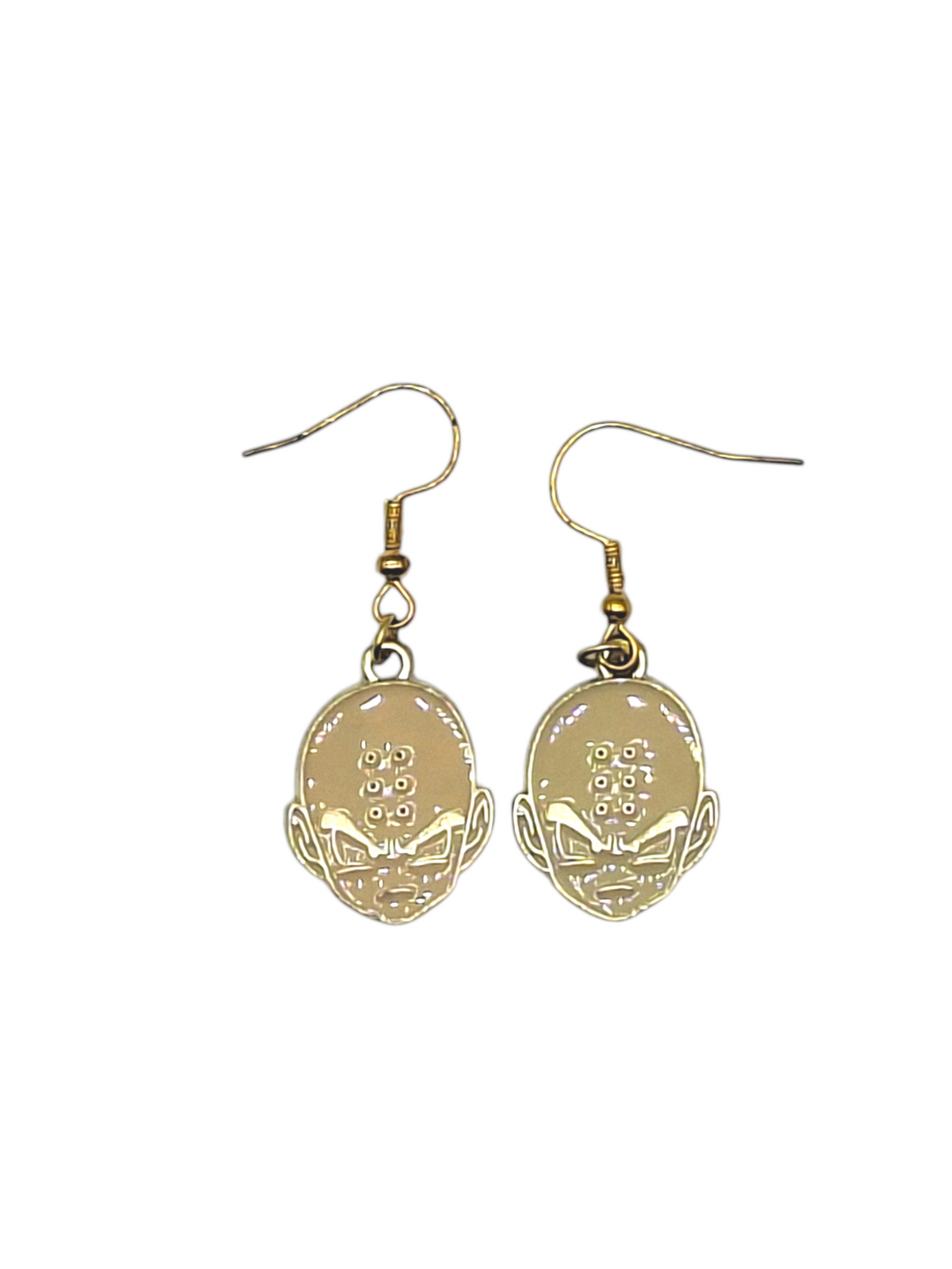 Boucles d’oreilles Krillin – Portrait – Dragon Ball – Inox doré – Created Artisan