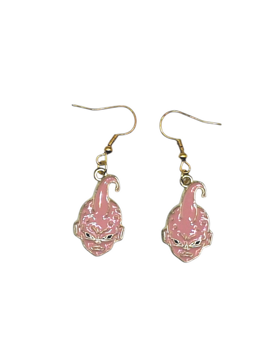 Boucles d’oreilles Majin Buu – Portrait – Dragon Ball – Inox doré – Created Artisan
