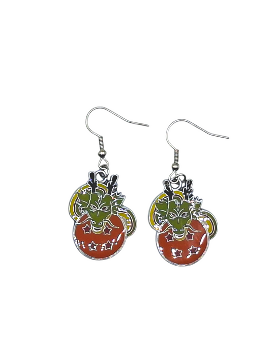 Boucles d’oreilles Shenron & Dragon Balls – Dragon Ball – Inox argenté – Created Artisan