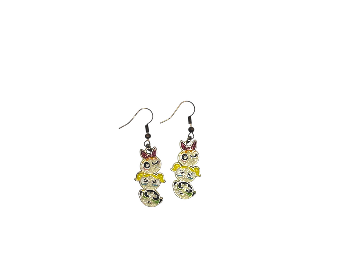 Boucles d’oreilles Les Super Nanas – Blossom, Bubbles & Buttercup – Inox argenté – Created Artisan