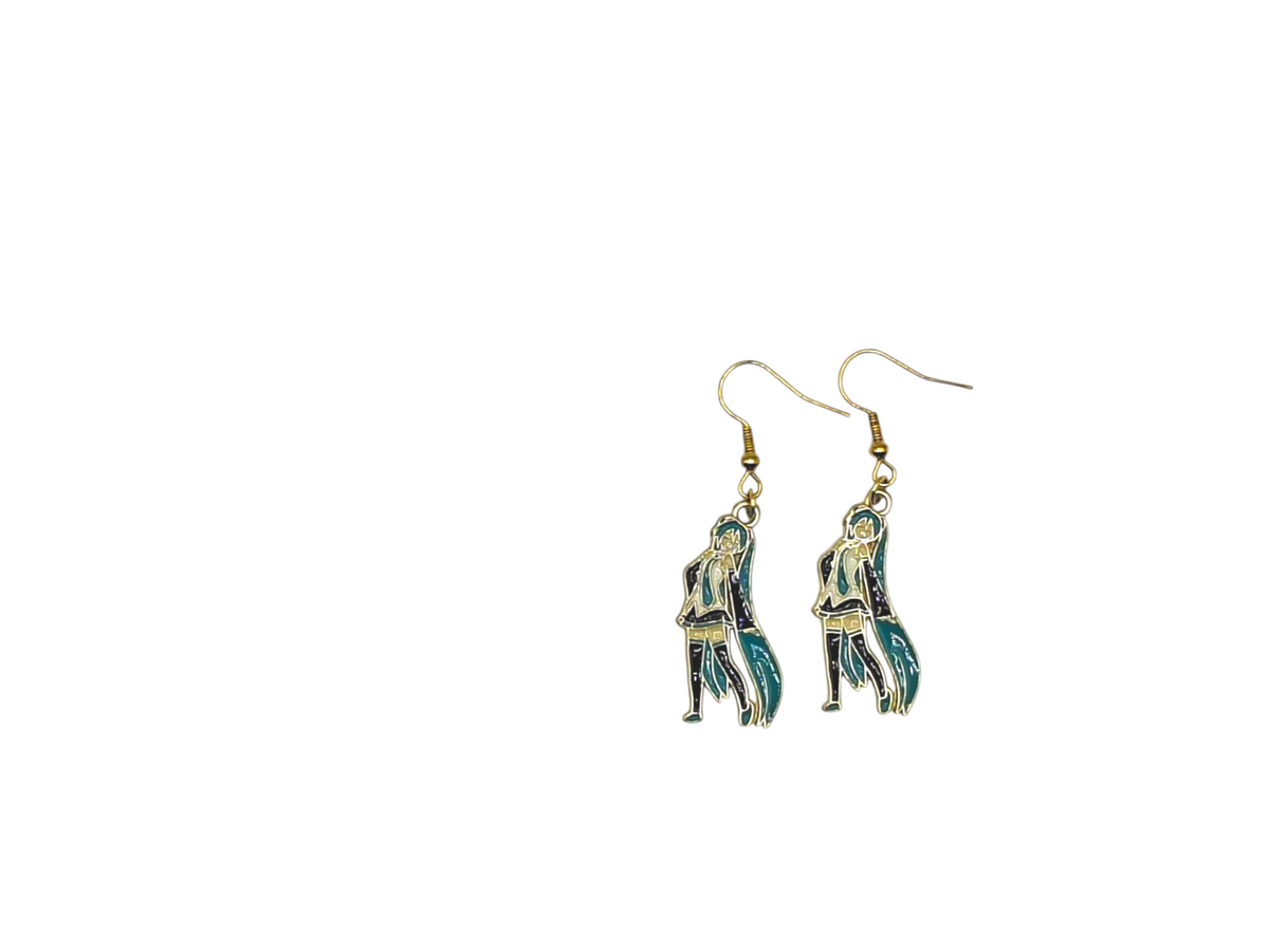 Boucles d’oreilles Hatsune Miku – Vocaloid – Inox doré – Created Artisan