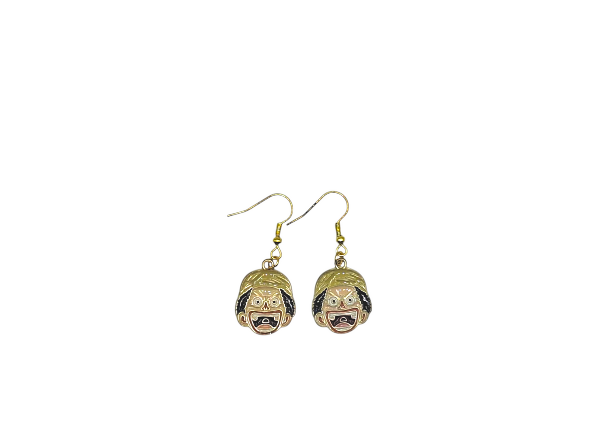 Boucles d’oreilles Usopp – Portrait – One Piece – Inox doré – Created Artisan