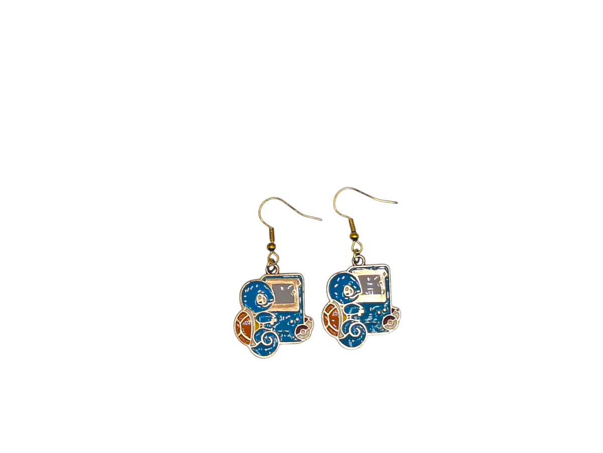 Boucles d’oreilles Carapuce & Game Boy – Pokémon – Inox doré – Created Artisan