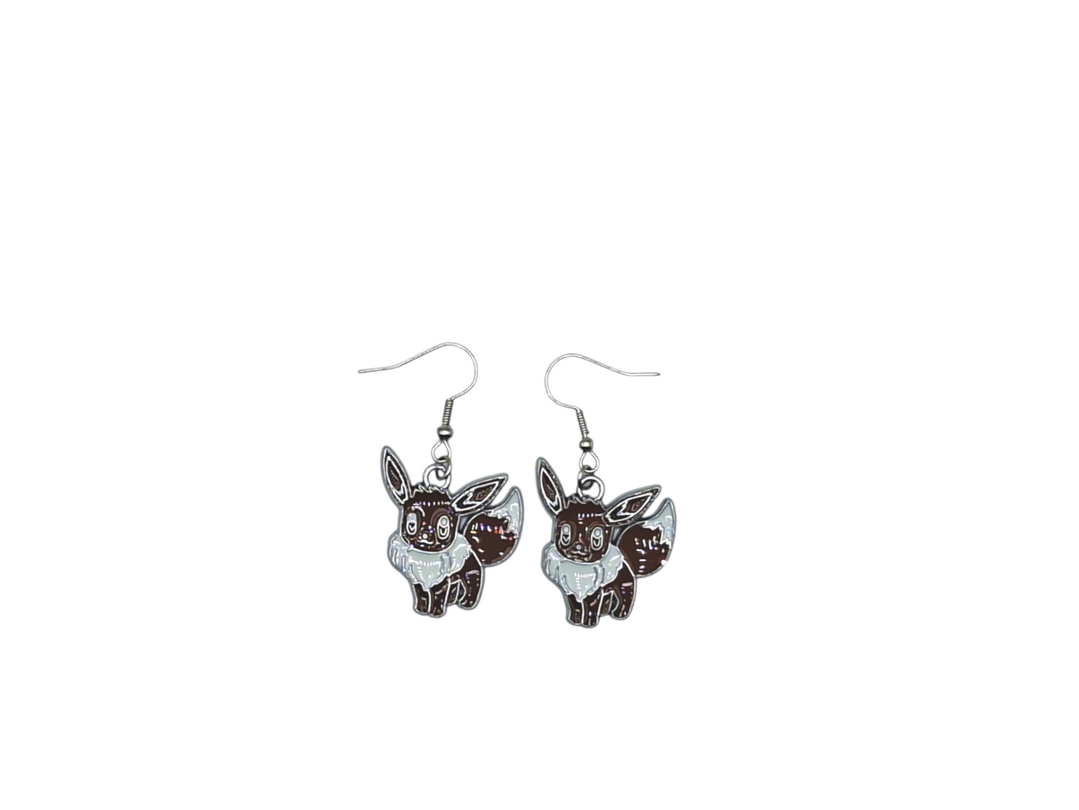 Boucles d’oreilles Évoli – Pokémon – Inox argenté – Created Artisan