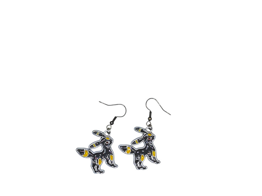 Boucles d’oreilles Noctali – Pokémon – Inox noir – Created Artisan