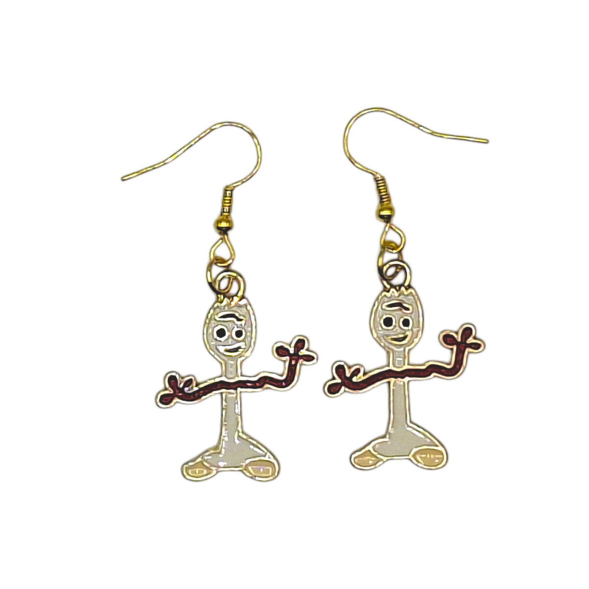 Boucles d’oreilles Forky – Toy Story – Inox doré – Created Artisan