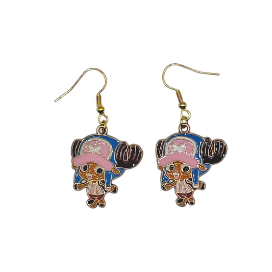Boucles d’oreilles Tony Tony Chopper – One Piece – Inox doré – Created Artisan
