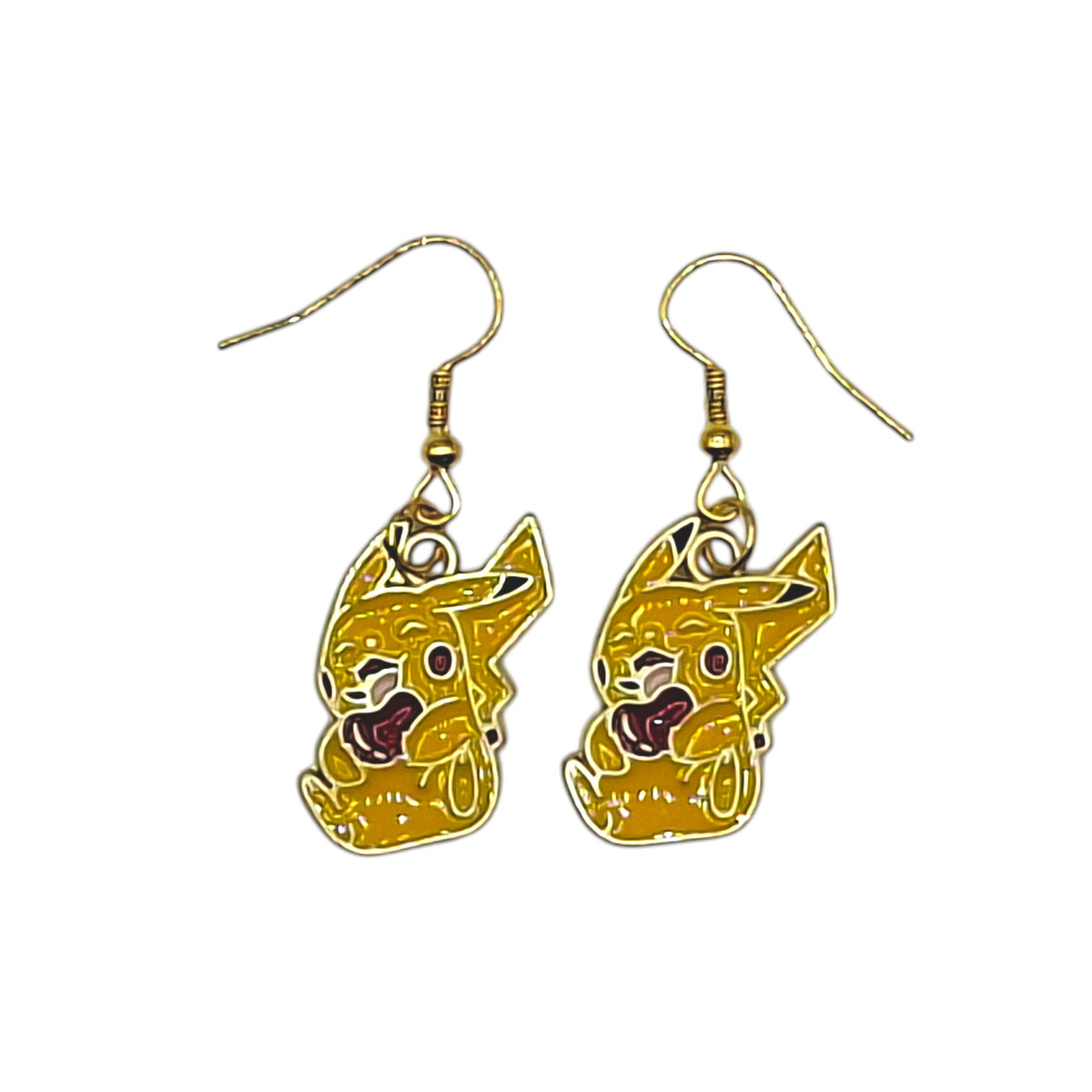 Boucles d’oreilles Pikachu – Version zombie – Pokémon – Inox doré – Created Artisan