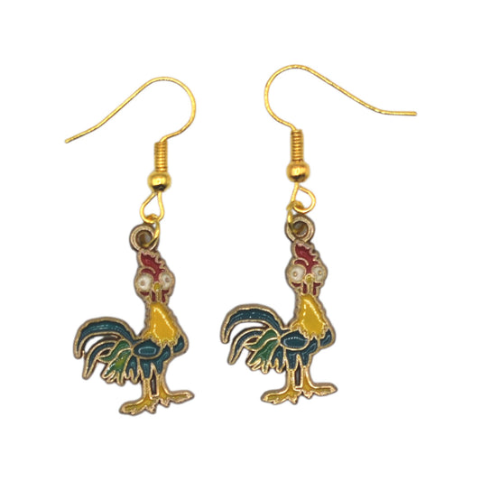 Hei Hei Moana earrings – gold-tone hooks – Created Artisan