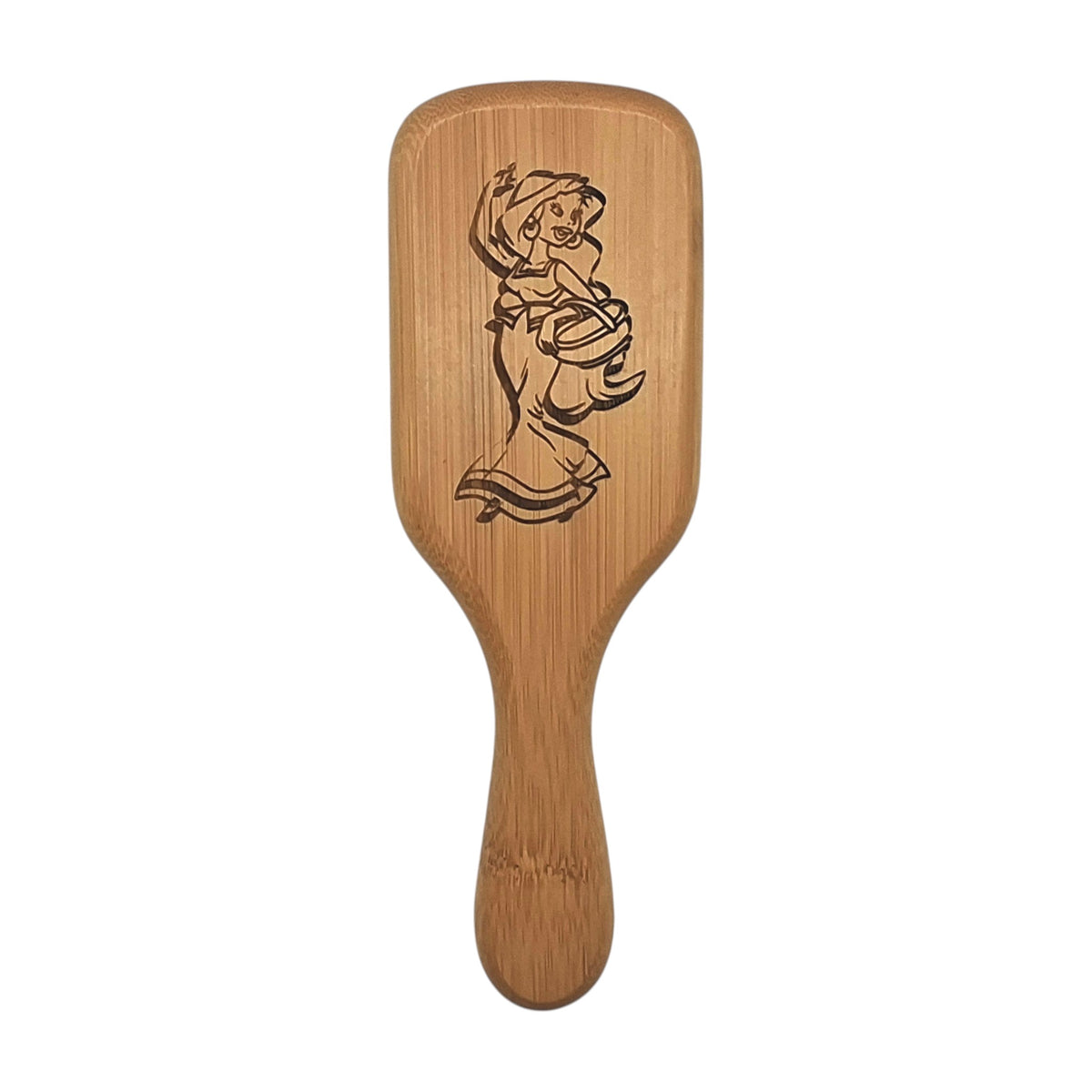 Brosse à cheveux en bambou gravée inspirée d’Astérix avec Falbala