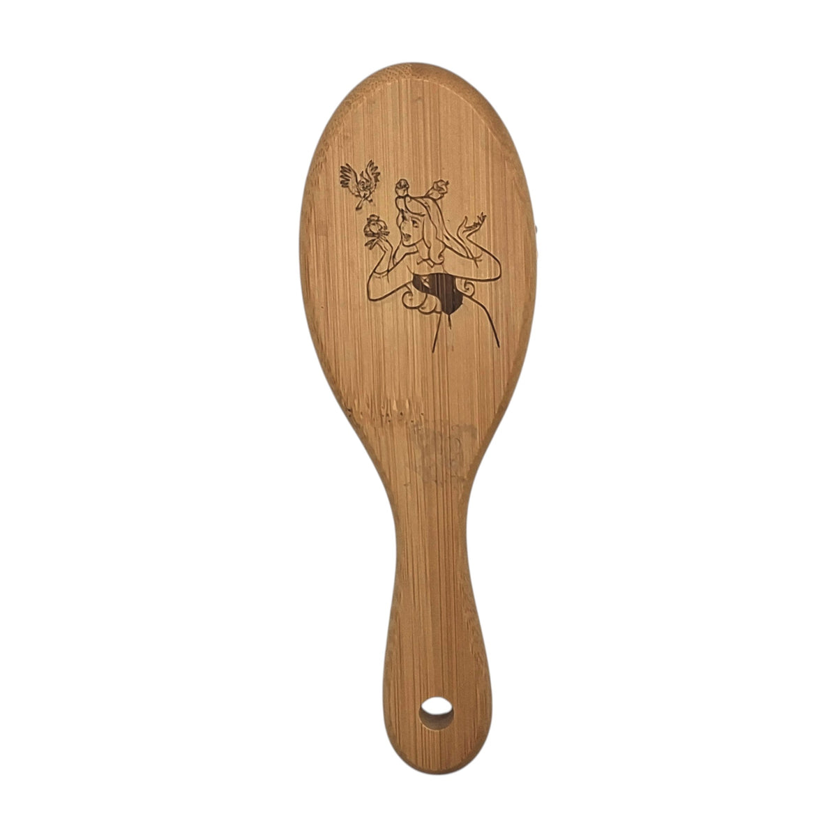 Brosse à cheveux en bambou gravée inspirée d’Aurore de La Belle au bois dormant