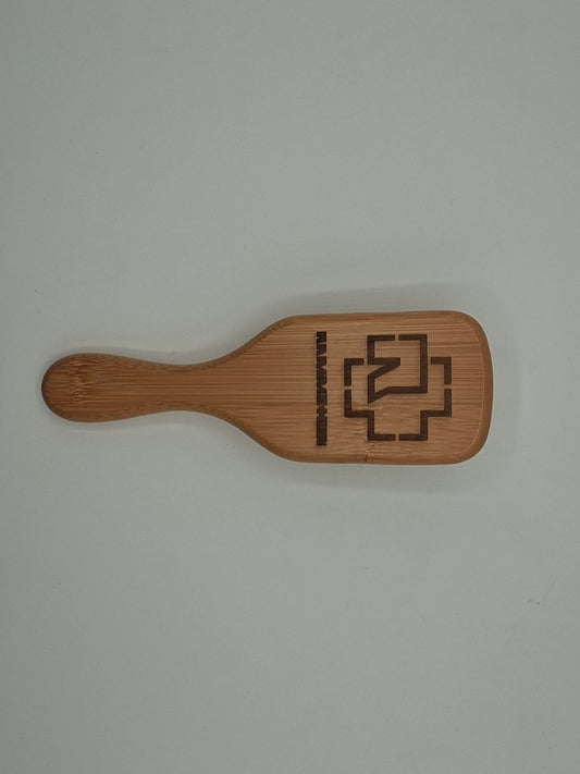 Engraved bamboo hairbrush – Rammstein