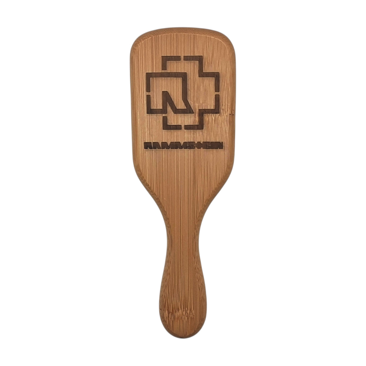 Brosse à cheveux en bambou gravée inspirée de Rammstein