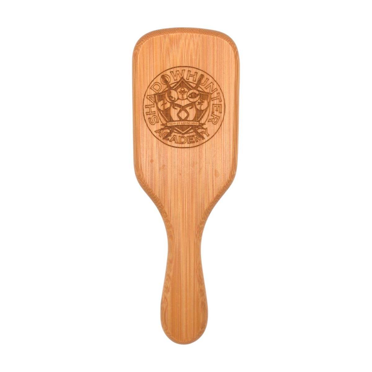 Brosse à cheveux en bambou gravée inspirée de Shadowhunters