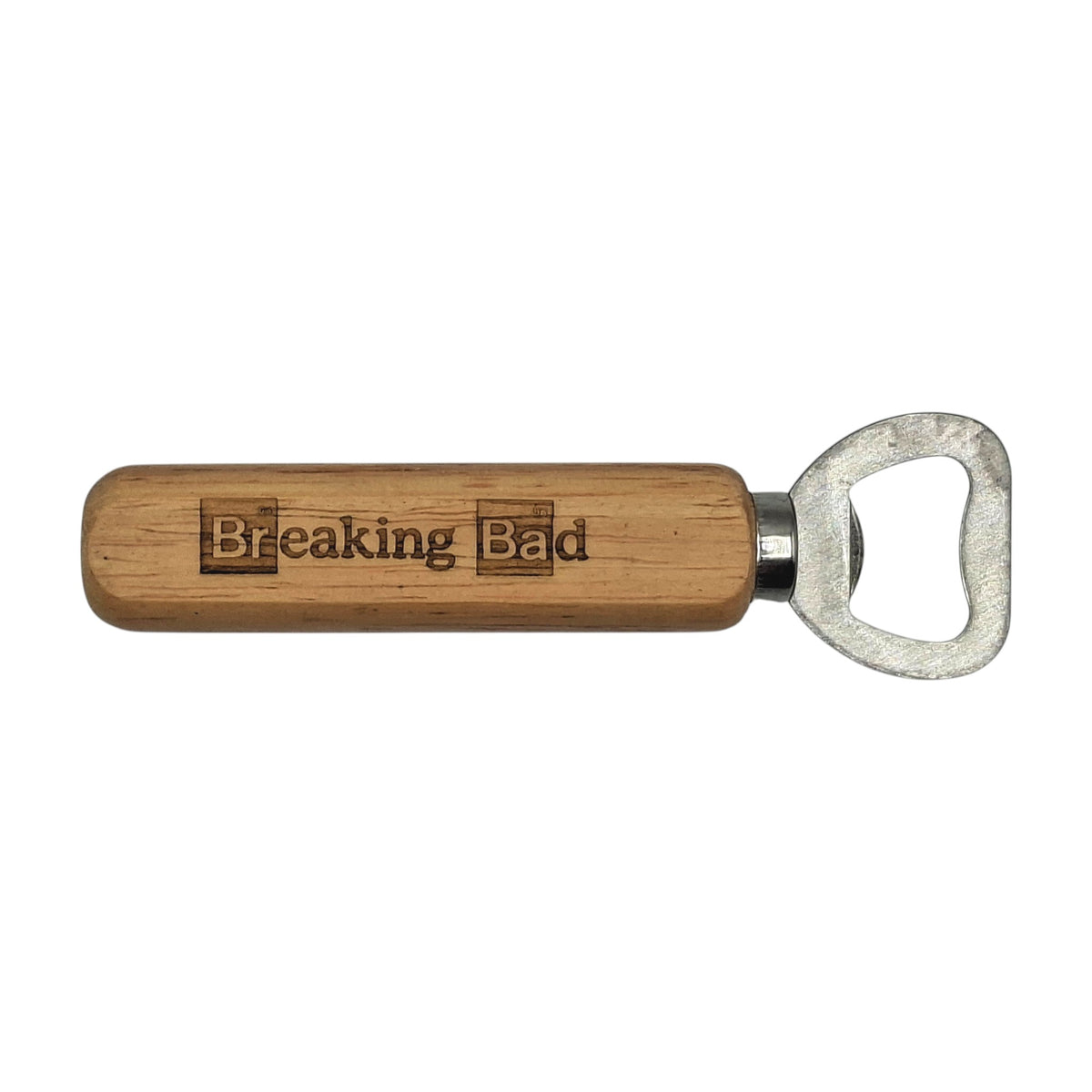 Décapsuleur en bois gravé inspiré de Breaking Bad