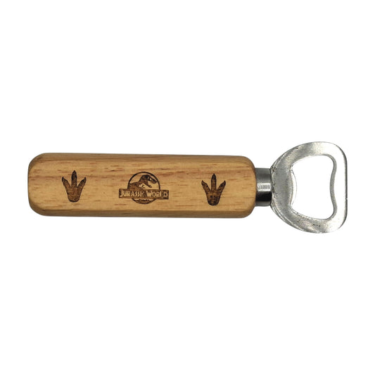 Décapsuleur en bois gravé inspiré de Jurassic World