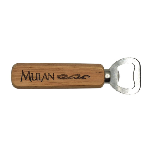 Décapsuleur en bois gravé inspiré de Mulan