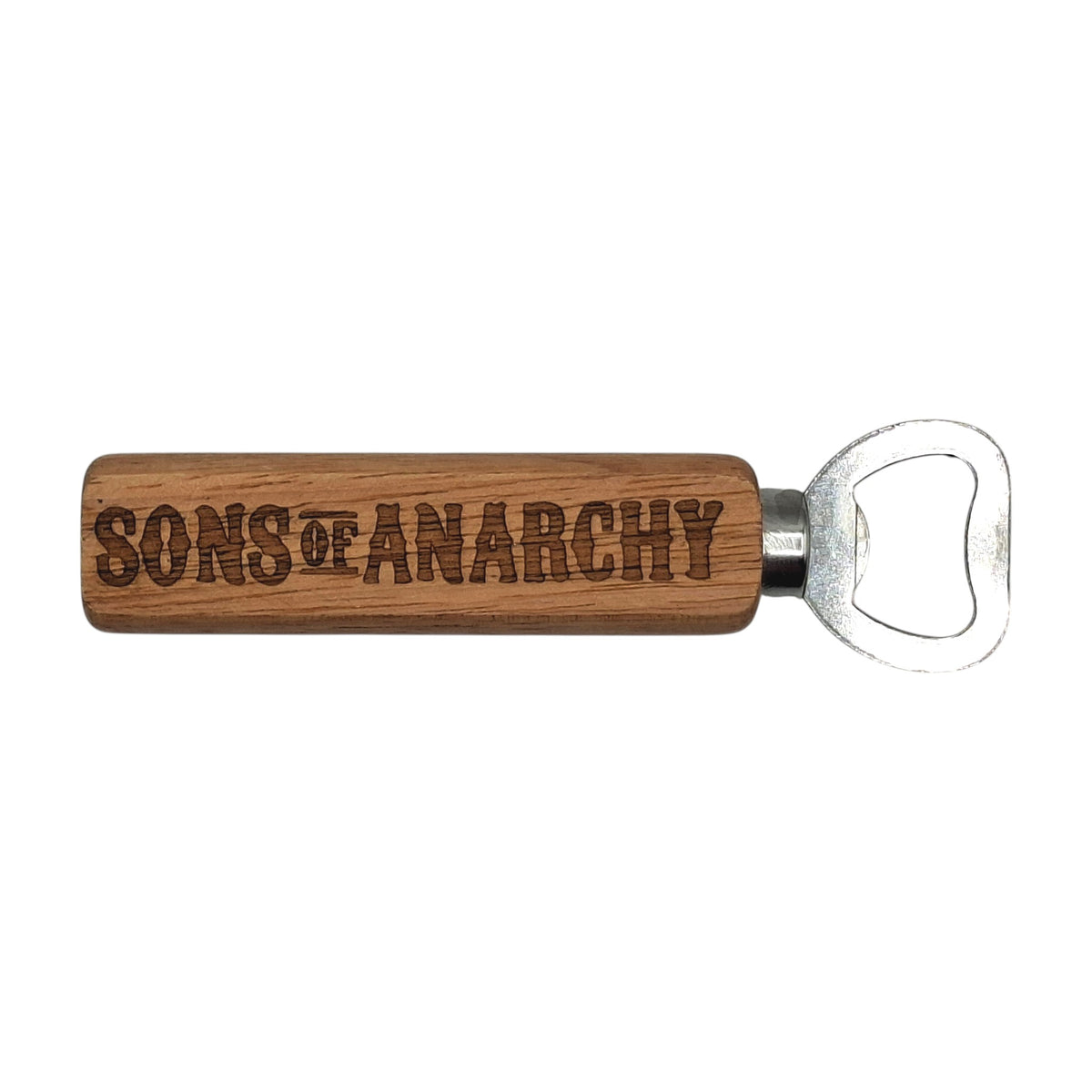 Décapsuleur en bois gravé inspiré de Sons of Anarchy