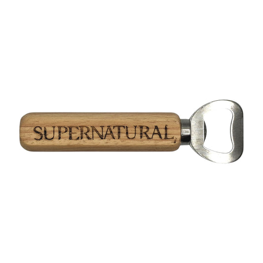 Décapsuleur en bois gravé inspiré de Supernatural